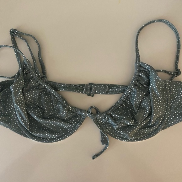 Green and white polka dot bikini Top * no matching bottoms* - Picture 3 of 5